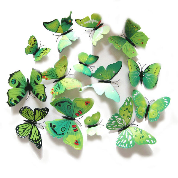 12 PCS 3d Butterfly Wall Stickers Decals