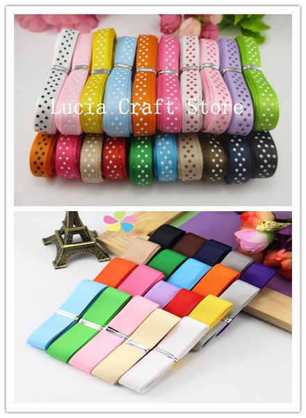 20 yards/lot 3/8" 10mm Mixed 20 Colors Printed Grosgrain Ribbon Garment Sewing Accessories