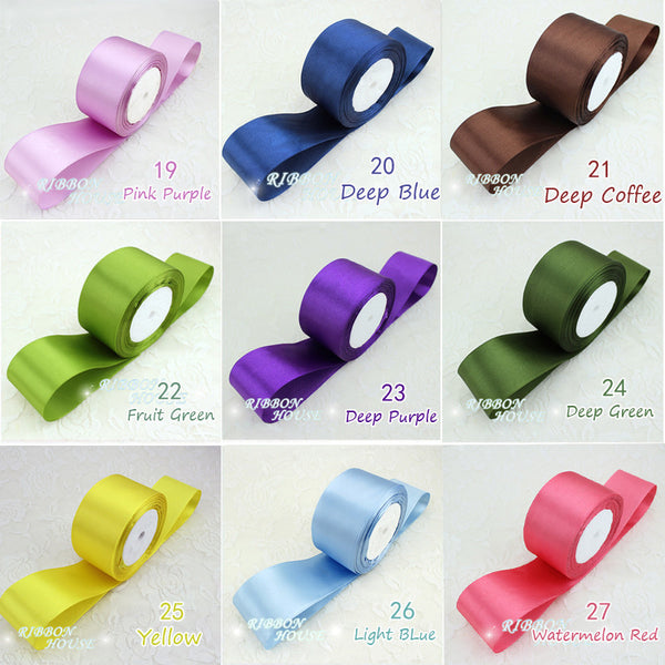 25 yards/roll 2'' (50mm) Single Face Satin Ribbon